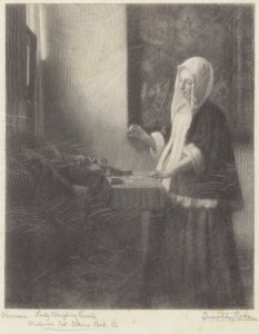 Femme pesant des perles - Timothy Cole after Johannes Vermeer
