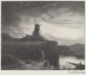 Le moulin - Timothy Cole after Rembrandt van Rijn