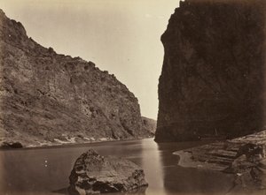 Black Cañon, fleuve Colorado, vue en contrebas, près du camp 7