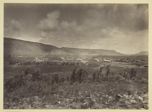 Vue lointaine de Camp Apache, Arizona