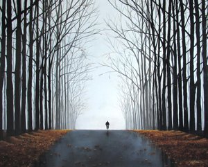 Vélo du matin (acrylique sur toile), 2016 - Tina Palmer
