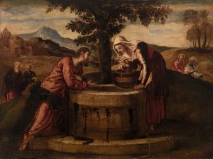 Le Christ et la femme de Samarie - Tintoretto (Jacopo Robusti)