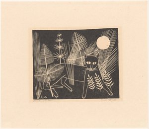Jeroen op jacht - Tinus van Doorn (signed by artist)