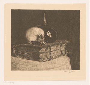 Nature morte avec crâne et bible