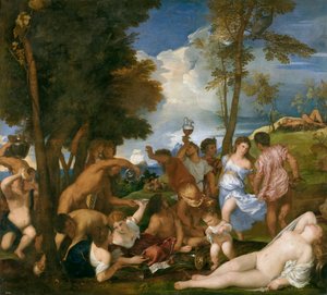 Espagnol :  La bacanal de los andrios La bacchanale des Andriens - Titian