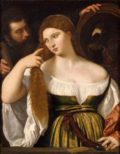 Jeune fille devant le miroir - Tiziano Vecelli