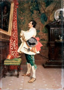 Devant un portrait, vers 1860-1920