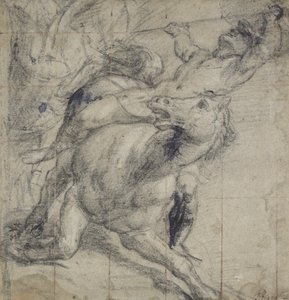 Cheval et cavalier tombant, vers 1537