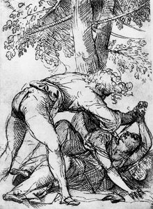 Esquisse pour le Mari jaloux dans la Scuola Del Santo, vers 1510, 1937