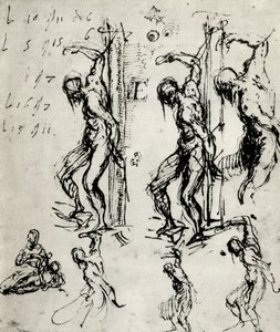 Esquisses pour le Saint Sébastien à Brescia, vers 1518, 1937