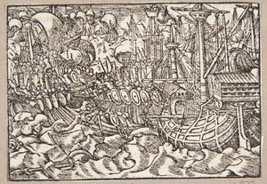 Gaius Duillius triomphe dans une bataille navale contre les Carthaginois - Tobias Stimmer