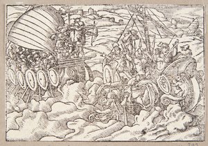 Theoxena et sa famille meurent en mer - Tobias Stimmer