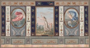 Décoration murale élaborée avec Endymion et Hébé - Tommaso Bigatti