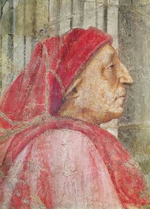 La Sainte Trinité, détail de la tête du donateur masculin, 1427-28 (détail) - Tommaso Masaccio