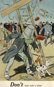 Homme marchant sous une échelle - Tony Sarg