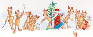 Golfeurs de Noël