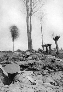 Le régiment de Liverpool des Rois attendant les Allemands, Première Guerre mondiale, 1914-1918, vers 1920