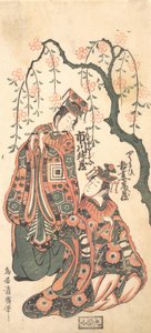 Scène de la pièce Keisei Kaneni Sakura, 1756