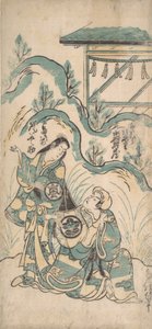 Ichimura Kamezo et Arashi Tomonosuke, vers 1748 - Torii Kiyomasu I