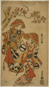 Les acteurs Ichikawa Monnosuke I et Tamazawa Rinya - Torii Kiyomasu I