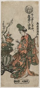 Kametani Jujiro en tant que danseuse Shirabyoshi Yuya, début des années 1760