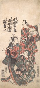 Scène du drame Matsu wa tai fusuma no wakesato, 1757 ou 1758