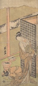 Une Oiran en tenue de nuit, s