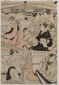 Partie de bateau sur la rivière Sumida - Torii Kiyonaga