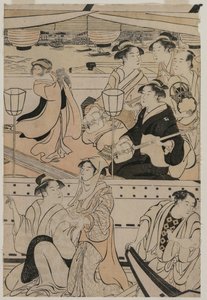 Partie de bateau sur la rivière Sumida, 1789 - Torii Kiyonaga