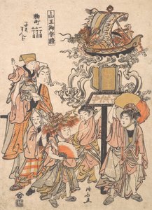 Défilé de lanternes pour enfants, Kojimachi 1,2, 3-chome, Festival de Sanno, vers 1780 - Torii Kiyonaga