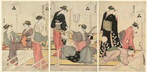 Se Rafraîchir le Soir à Shijogawara - Torii Kiyonaga