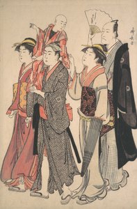 Ichikawa Danjuro V et sa famille, 1782 - Torii Kiyonaga