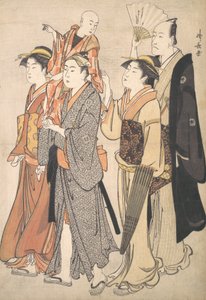 Ichikawa Danjuro V et sa famille - Torii Kiyonaga