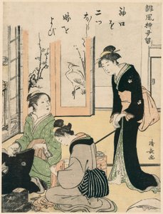 Belle-mère taquinant la mariée, de la série Une collection de poèmes humoristiques, vers 1785 - Torii Kiyonaga