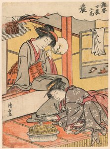 Le Fermier (No) de la série Beautés illustrant les quatre classes sociales (Adesugata shi no ko sho)