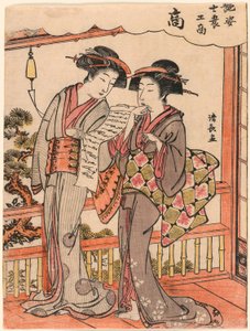 Le Marchand (Sho) de la série Beautés illustrant les quatre classes sociales (Adesugata shi no ko sho)