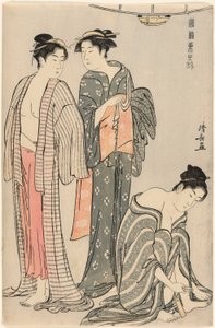 Trois femmes après un bain, de la série « Une broderie de manières orientales (Fuzoku Azuma no nishiki) »