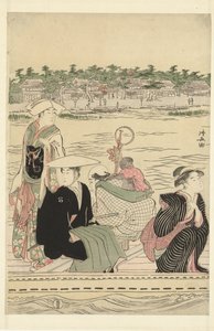 Ferry sur la rivière Sumida - Torii Kiyonaga