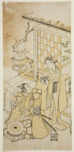 Les acteurs Takinaka Hidematsu I et Sanogawa Ichimatsu I