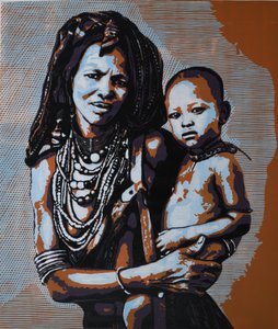 Mère et enfant dans une communauté tribale - Tosin Oyeniyi