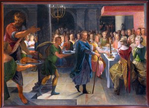 Dice offrant un banquet à Francus, vers 1594-1602 (peinture sur toile)