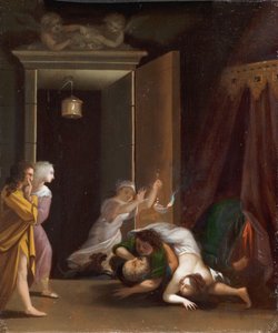 Paris et Hélène surpris par Ménélas