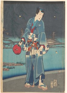 Genji moderne - Observation des lucioles (Imayō Genji Shiken Hotaru Asobi) - Toyohara Kunichika