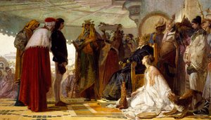 Marco Polo devant le Grand Khan des Tartares