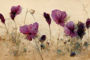 Fleurs violettes aux teintes douces