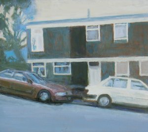 Un endroit pour vivre 13, 2011 (huile sur contreplaqué) - Trevor Burgess