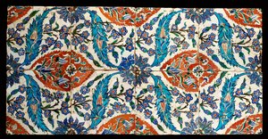 Huit carreaux carrés polychromes composites d