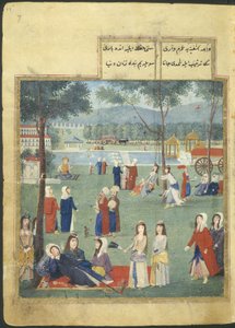 Or. 7094 f.7, Les Jardins de Kagithane (Les Eaux Douces d