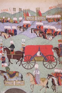 Le retour du corps du sultan Suleyman (1521-1566) copié pour la bibliothèque du roi, Istanbul, 1579