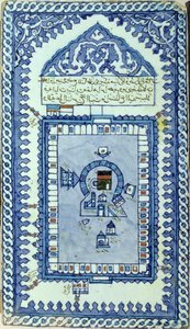 Carreau avec la Grande Mosquée de La Mecque